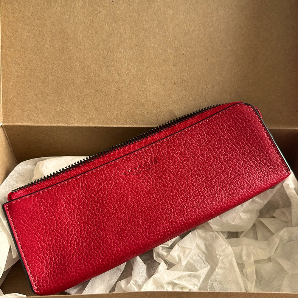 NEW WITH TAGS - COACH Sport Leather Organizer Pencil Pen Case Pouch Bag C6989